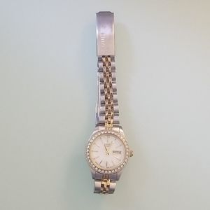 Citizen gold and silver slim watch